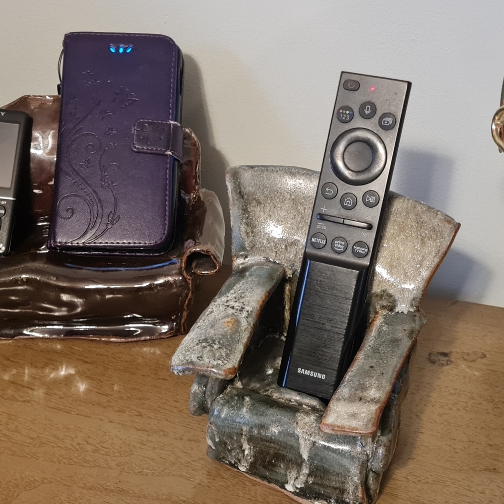 Handcrafted Ceramic Armchair For Electronics